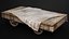 Wooden Platform Trolley Table with Fabric - 4K PBR Game Ready
