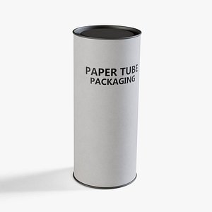 3D White Paper Tube 10 model