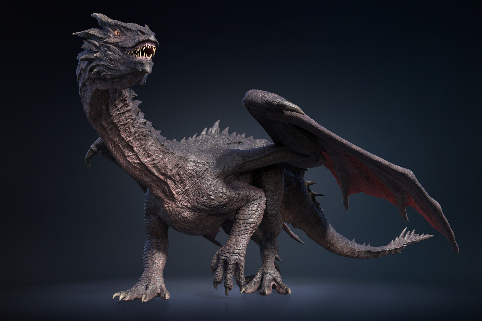 3D Dragon Adult Rigged model TurboSquid 1767258