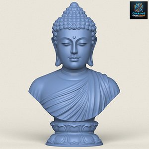 Buddha Bust Print Ready 3D Model model