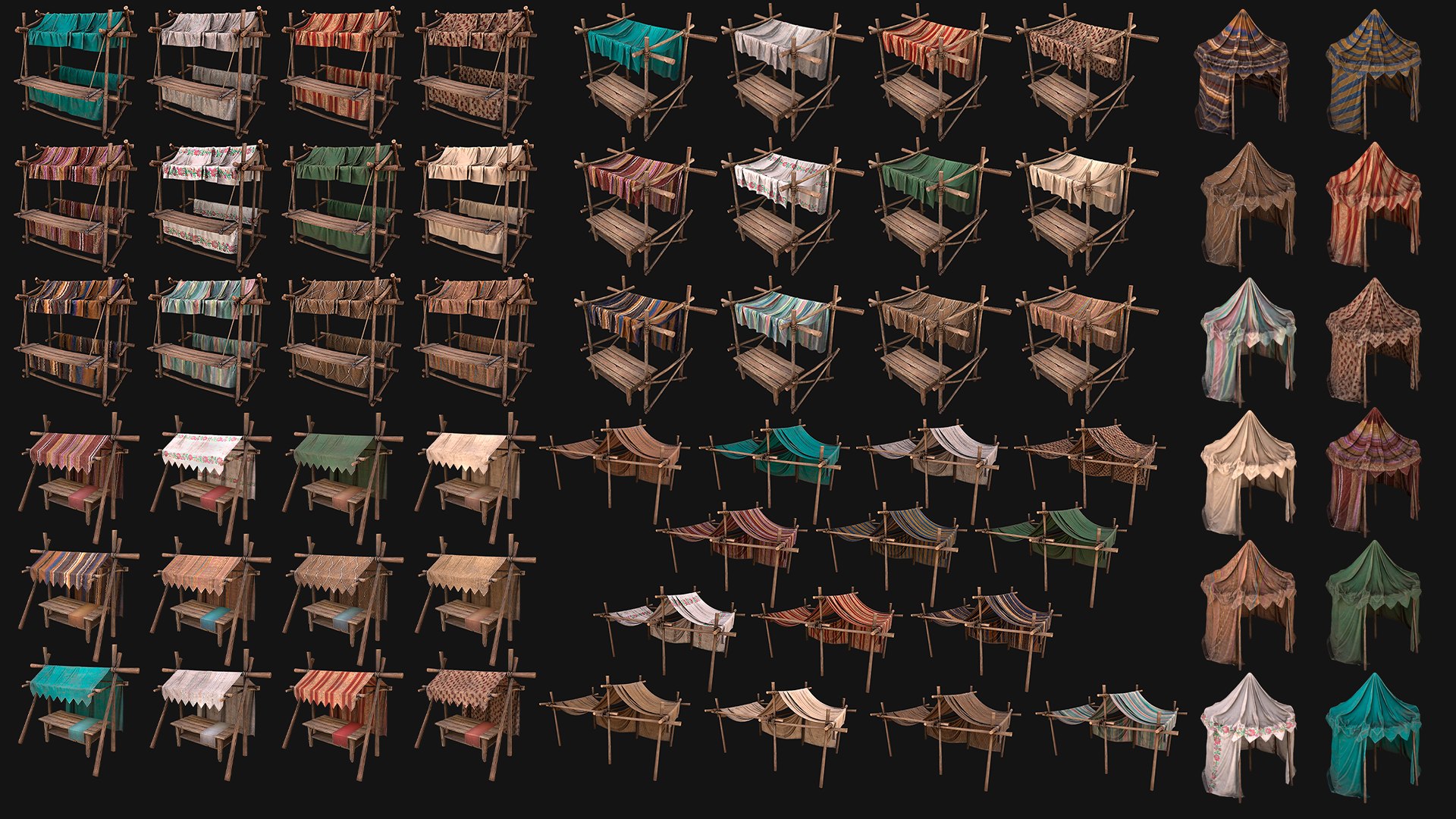 3D model Medieval Market Stalls Tent Pack https://p.turbosquid.com/ts-thumb/6p/kGNnhq/9g/aall1tentmain/png/1660209902/1920x1080/fit_q87/5db636e5001ccbcfd9aed3ac49fe36e023f71da3/aall1tentmain.jpg