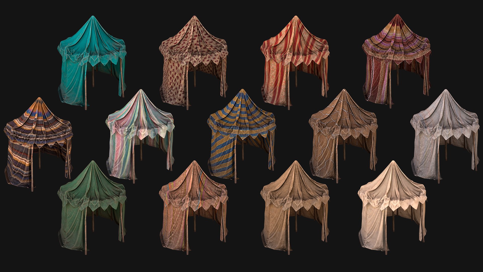 3D model Medieval Market Stalls Tent Pack https://p.turbosquid.com/ts-thumb/6p/kGNnhq/HA/allbtent4allimage2/png/1660209930/1920x1080/fit_q87/2389b682c259648a22f043252d1bb9676bb7a6e7/allbtent4allimage2.jpg