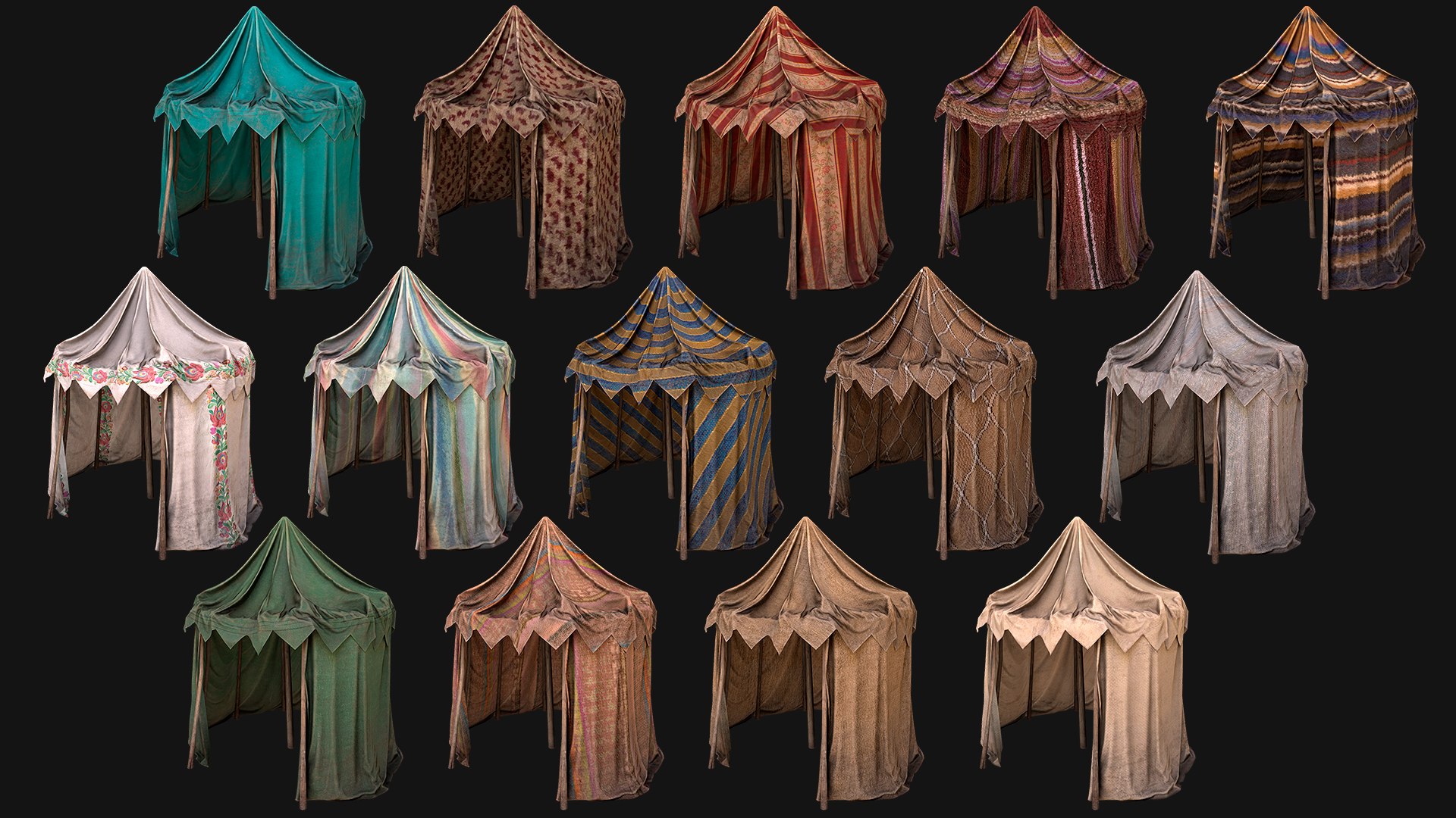 3D model Medieval Market Stalls Tent Pack https://p.turbosquid.com/ts-thumb/6p/kGNnhq/If/allbtent4allimage1/png/1660209932/1920x1080/fit_q87/9c6643afb6b03a2e822a0149b7bdcf60a6a47e00/allbtent4allimage1.jpg