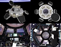 ISS Cupola module interior/exterior (Low Poly)