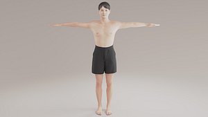 Free 3D model  a001 man body T pose