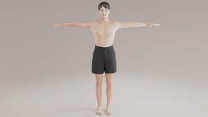 Free 3D model a001 man body T pose