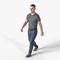 Male clothing casual jeans t-shirt Steven