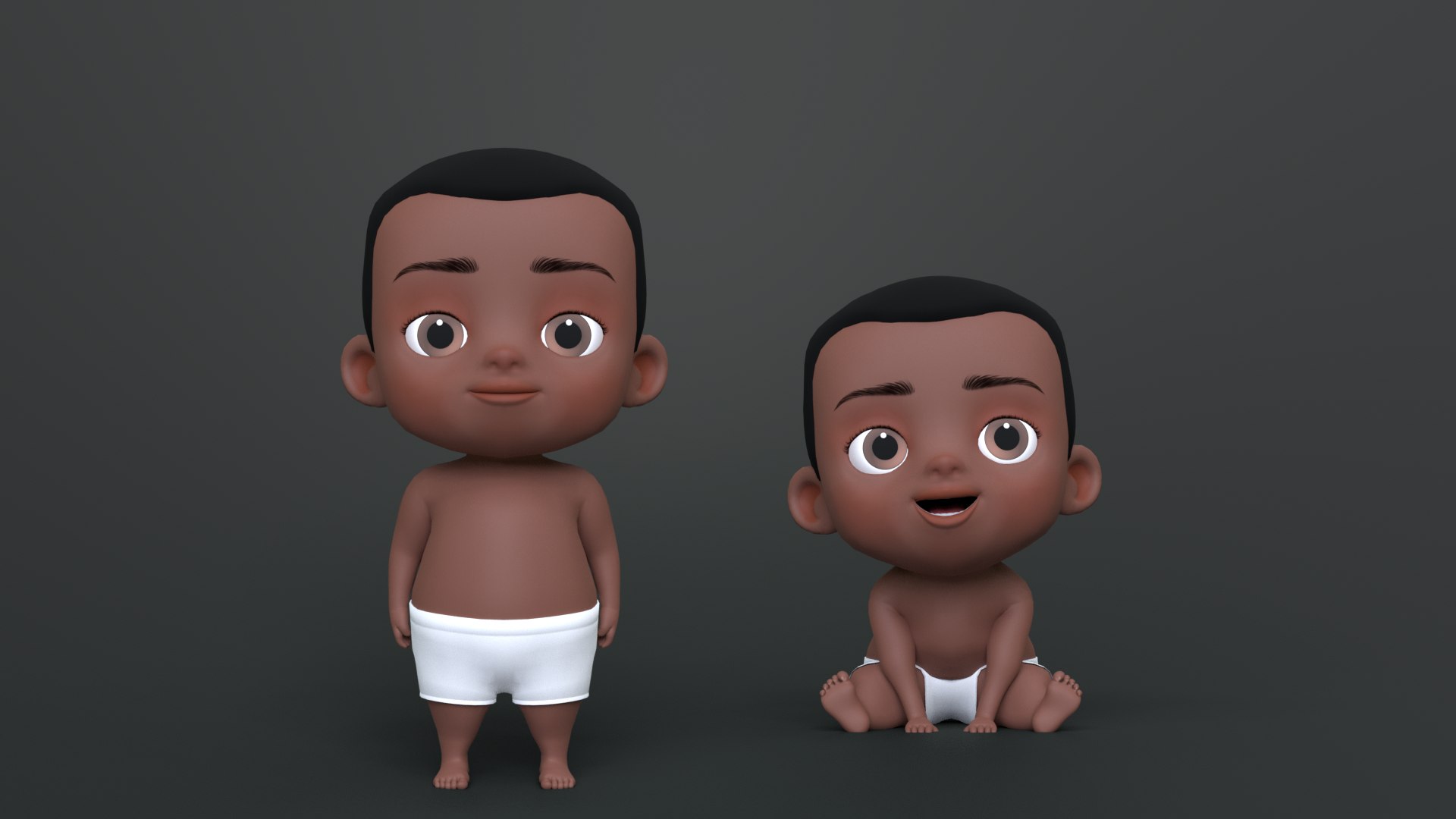 3D Cute Cartoon Baby Character - TurboSquid 2271062