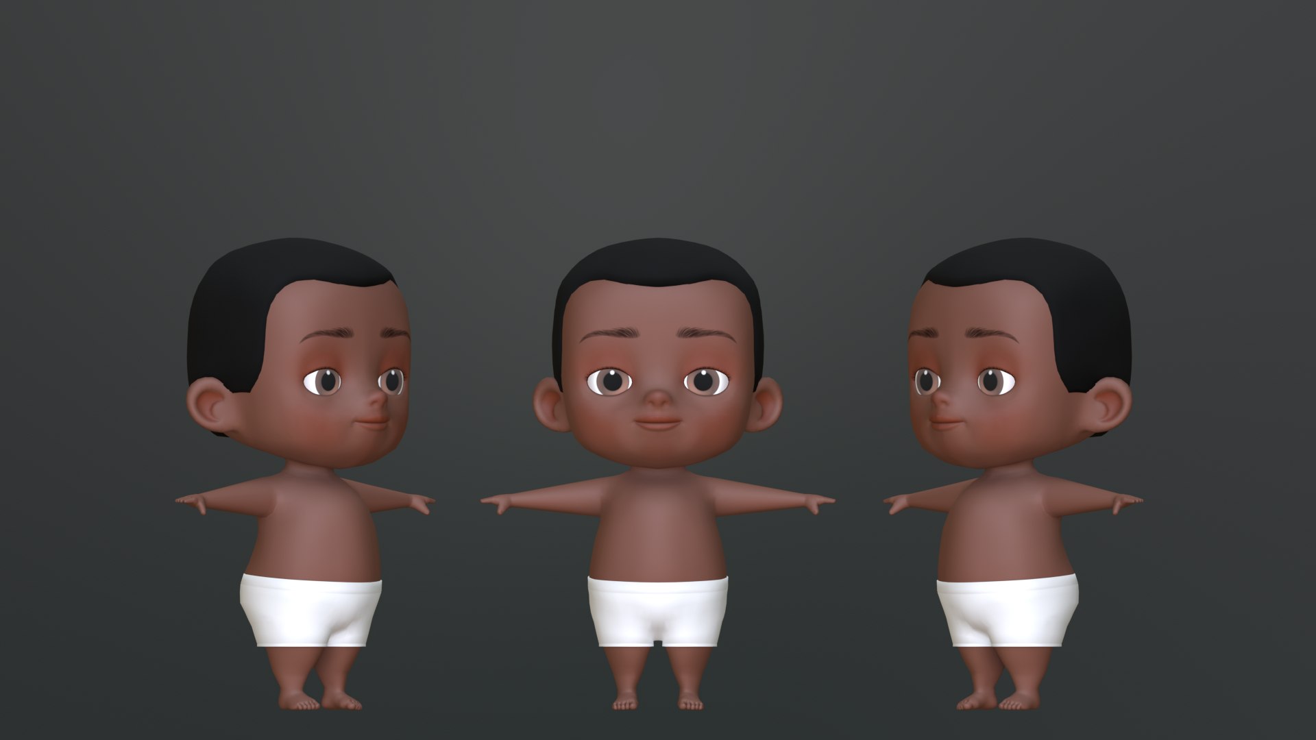 3D Cute Cartoon Baby Character - TurboSquid 2271062
