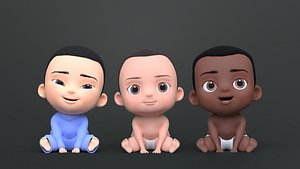 3D Cute Cartoon baby Character