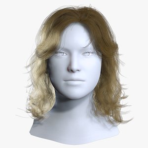 3D Short Messy Voluminous Pompadour - Real-time Hair Cards