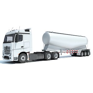 Truck with Tank Trailer 3D model