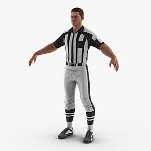 3D american football referee