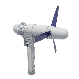 3d model marine turbine