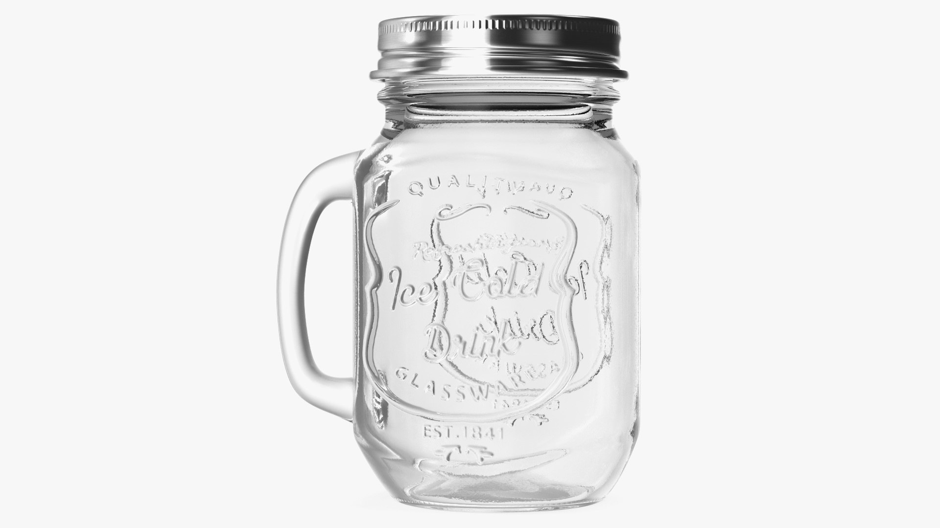 Estilo Mason Jar Mug with Handle 3D model preview