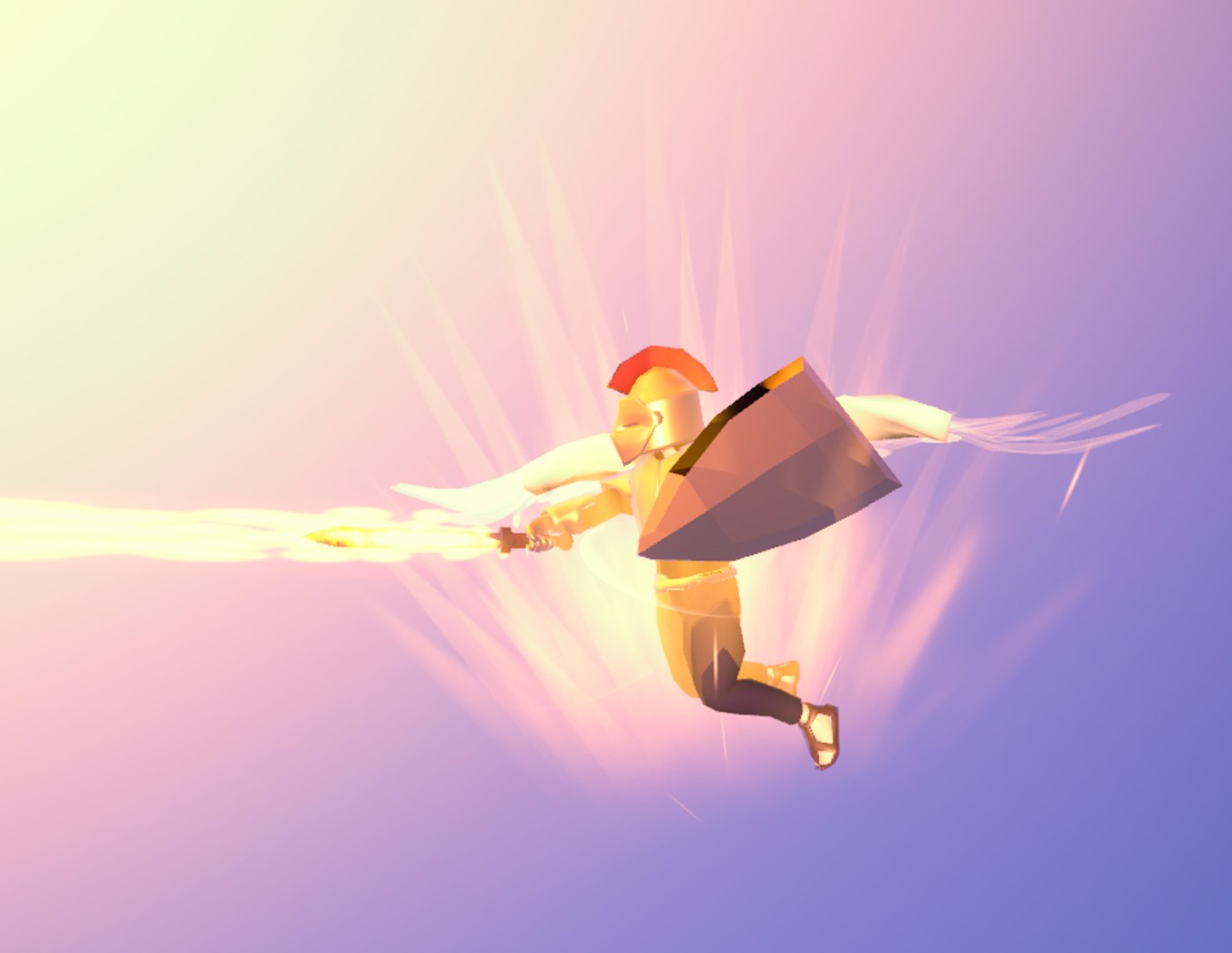 Animated LowPoly Angel Knight Model - TurboSquid 2148833