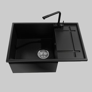 3D sink modern kitchen