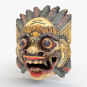 Indonesian ritual mask 3D model