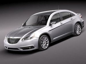3d model of chrysler 200 sedan 2011