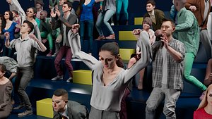 Low Poly People Pack - 95 Pieces Cheering Animated People Pack