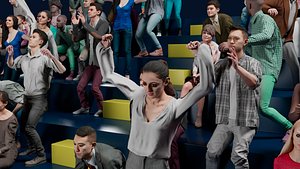 Low Poly People Pack - 95 Pieces Cheering Animated People Pack
