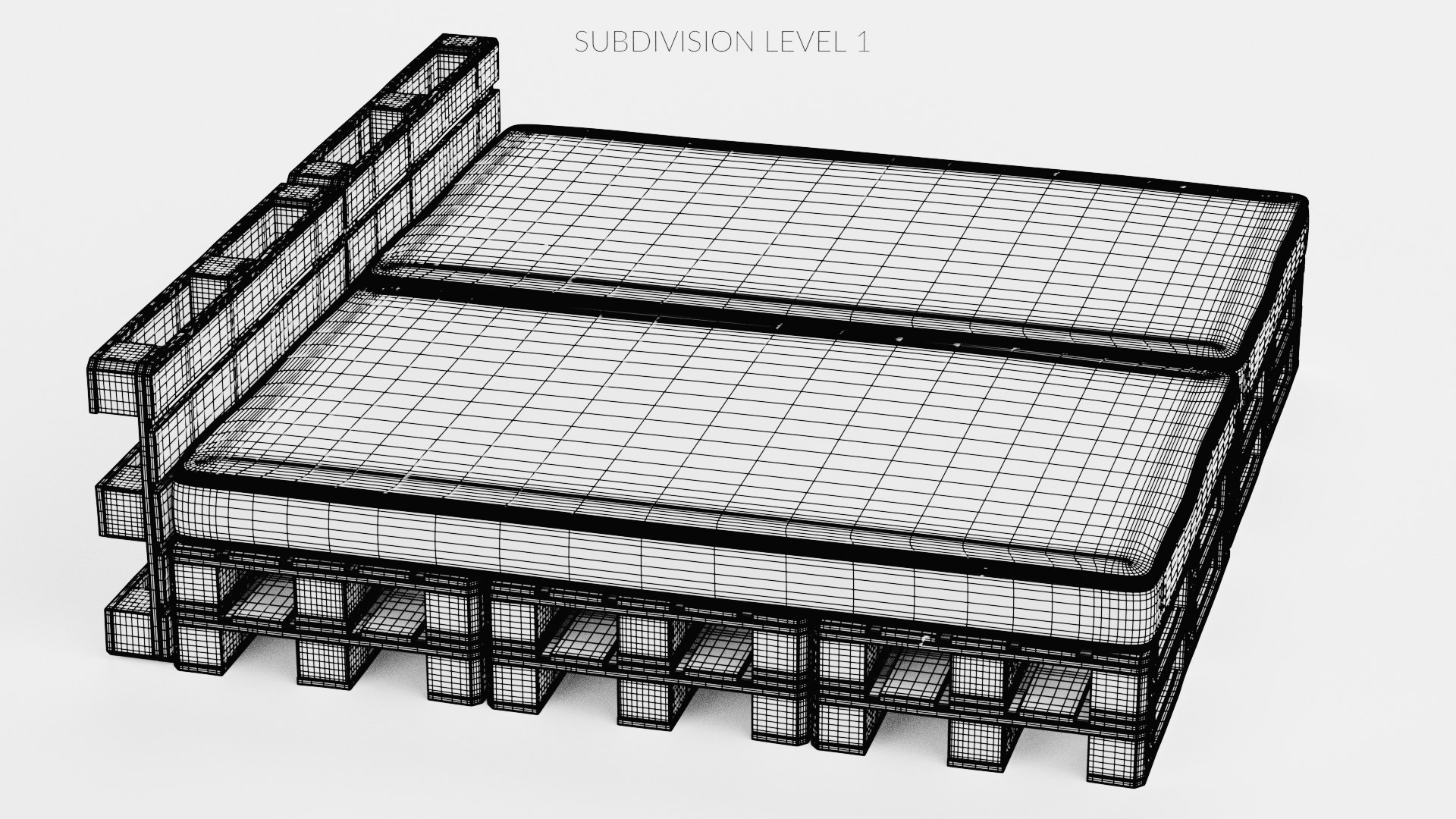 pallet bed 3D https://p.turbosquid.com/ts-thumb/6q/9gomFy/VyNzoaOV/palletbedbw3/png/1601557520/1920x1080/fit_q87/685d9135e2d91bfcc66e234ec6d2ac0b41983e65/palletbedbw3.jpg