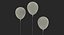 Ballons à air sertie de chiffres et de rubans