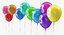 Ballons à air sertie de chiffres et de rubans