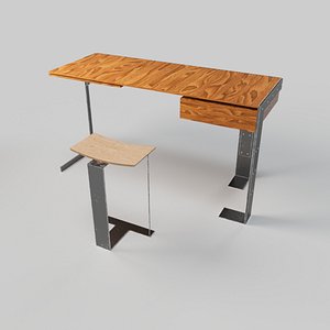 Study desk 2 3D model
