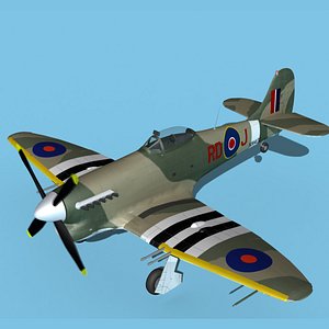 3D Hawker Hawker Tempest MK1 V12