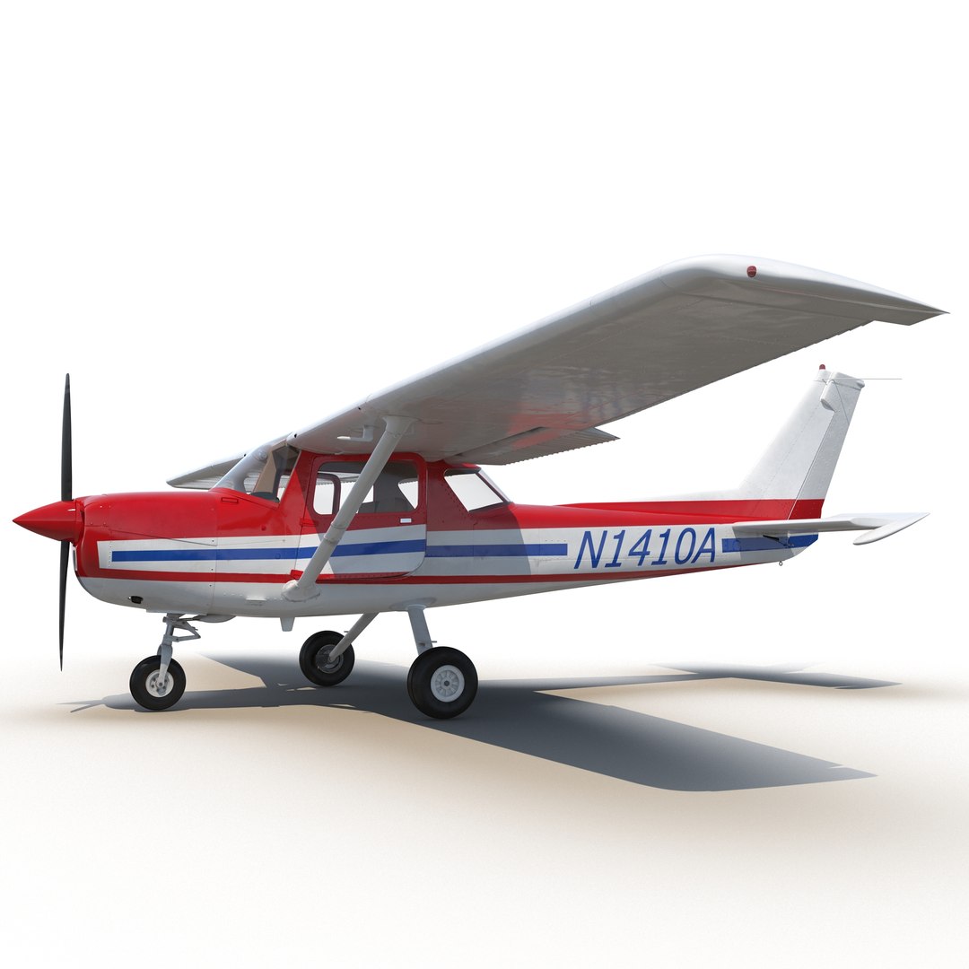 Cessna 150 Rigged 2 3D Model 3D model preview