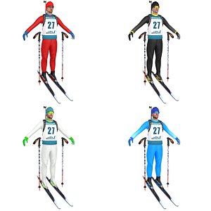 3D pack biathlon skier ski