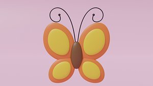 3D Cartoon Butterfly