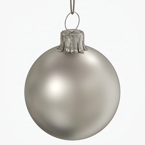 christmas ball silver matte model