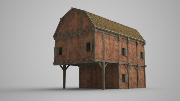 Wharf plank warehouse 3D model - TurboSquid 1633378