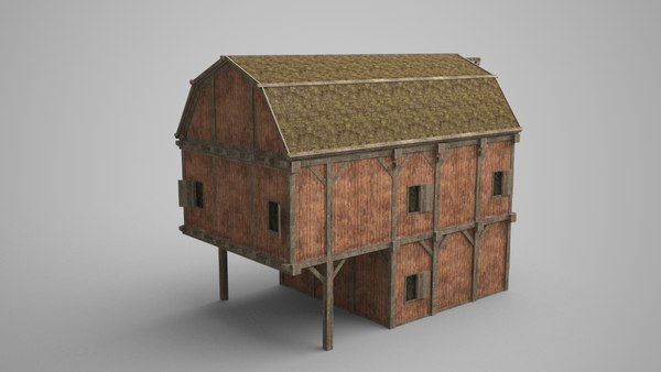 Wharf plank warehouse 3D model - TurboSquid 1633378
