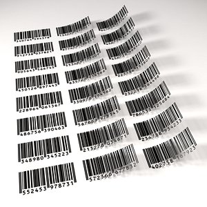 barcode code 3d model