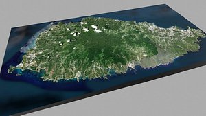 3D Saint Lucia Island North America model