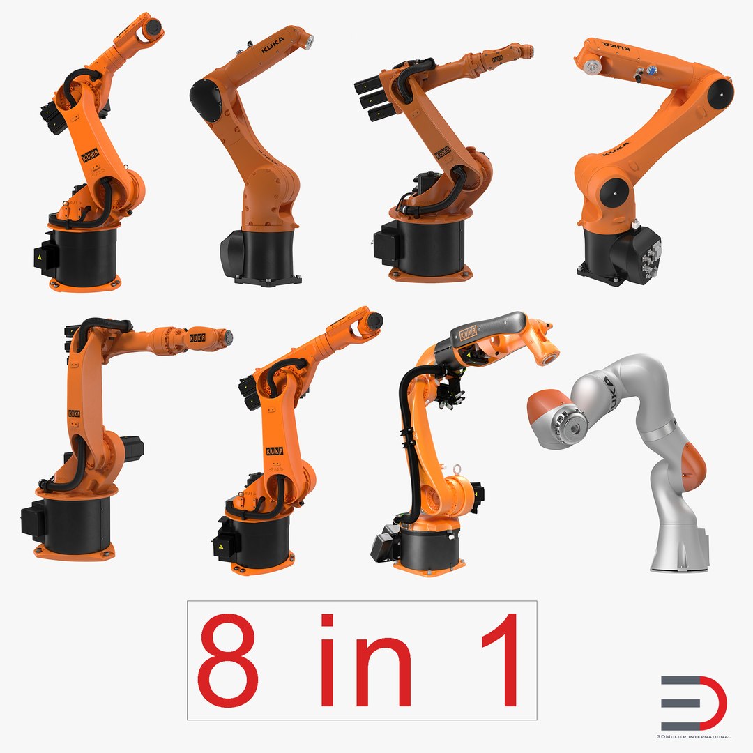 Kuka Robots Rigged 3D Models Collection 3 3D model preview