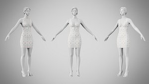 Dress 34 Abstract Pebble Repeat 3D model