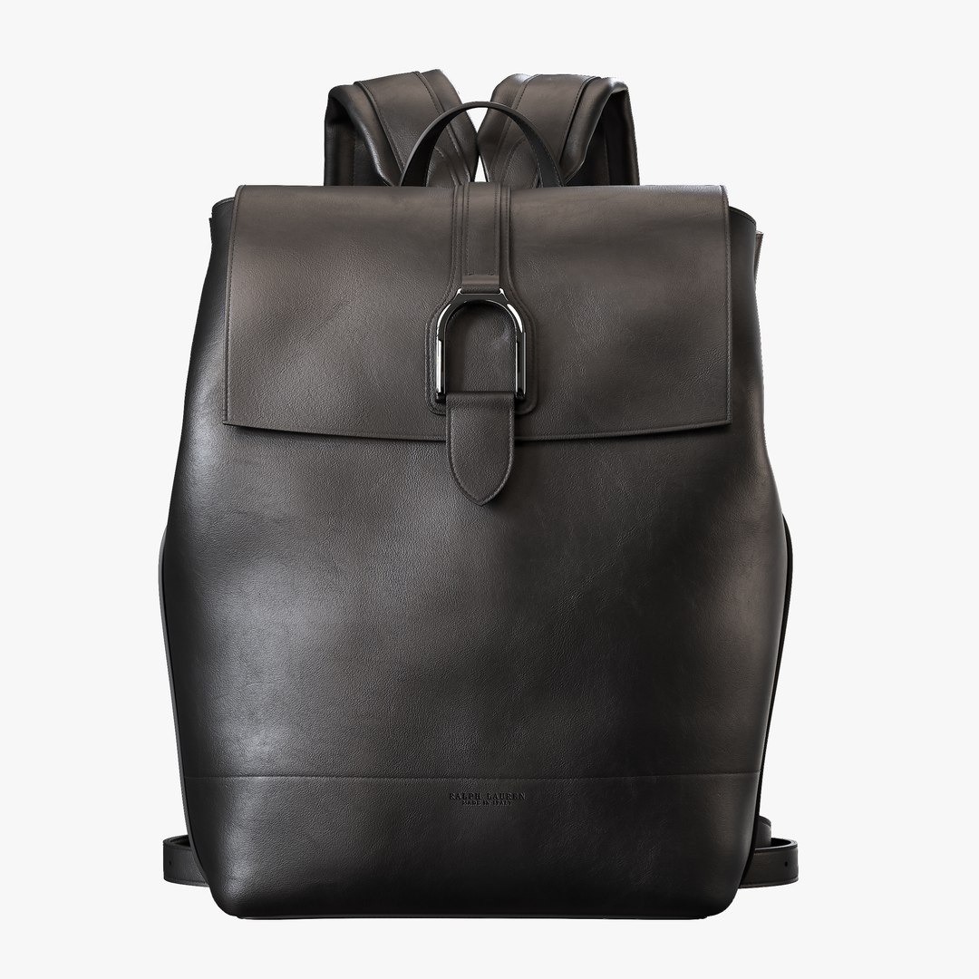 Ralph Lauren Welington Calfskin Backpack Black model - TurboSquid 2120198