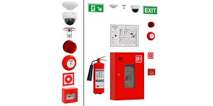 Fire Fighting System BLENDER 3D Model Cycles
