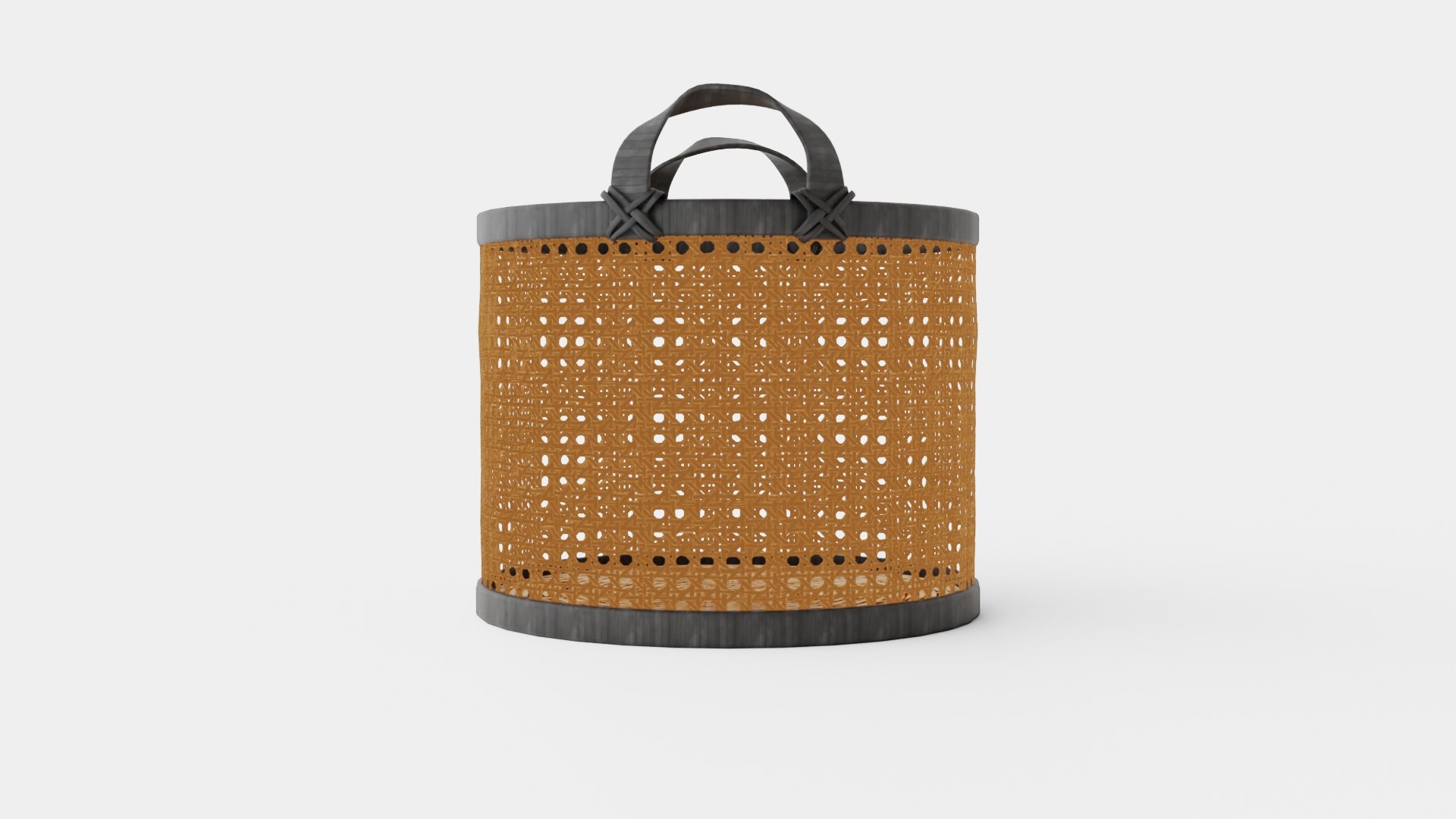 3D Model Wicker Basket Black - TurboSquid 2246335