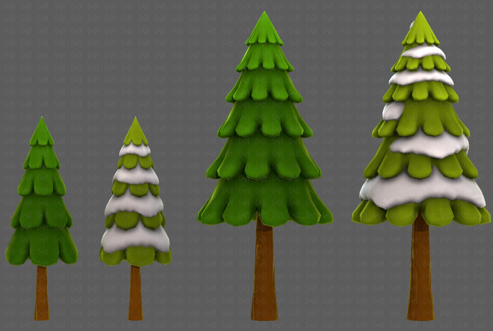 Trees Cartoon V21 3D Model - TurboSquid 2012019