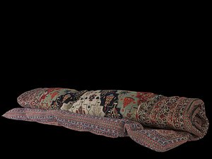 Rolled blanket Low-poly model