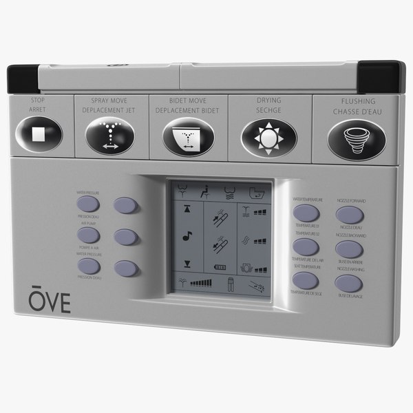 3D Ove Decors Smart Toilet Remote Control TurboSquid 1805443