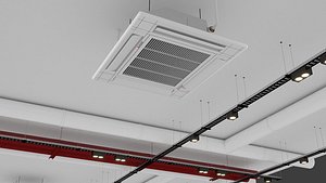 3D model Air Conditioner and Ceiling Elements