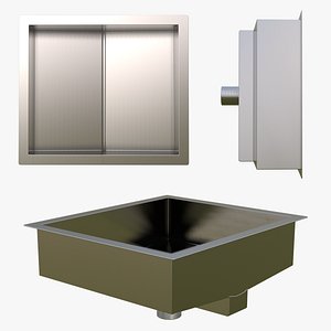 Stainless Steel Kitchen Sink 3D model