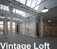 Old vintage industrial Loft Studio Apartment with brick walls