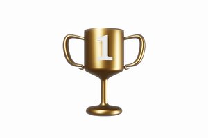 Gold cup of the winner 3D model